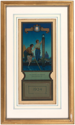 MAXFIELD PARRISH FRAMED 1924 EDISON MAZDA CALENDAR.