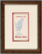 GRAPHIC 1896 "HURRAH FOR McKINLEY AND HOBART" PAPER CAMPAIGN RIBBON.