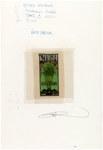 MARK ARMINSKI RUSH CONCERT PRODUCTION ARTBOARD, COLOR KEY SHEET & SIGNED POSTER.