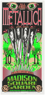 MARK ARMINSKI METALLICA CONCERT POSTER PRODUCTION ARTBOARD & SIGNED POSTER.