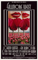 BILL GRAHAM CONCERT POSTER PAIR FEATURING JOHNNY WINTER & FLEETWOOD MAC.