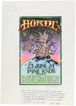 MARK ARMINSKI "HORDE FESTIVAL '96" CONCERT POSTER ORIGINAL ART LOT & SIGNED POSTER.