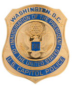 REAGAN 1981 U.S. CAPITOL POLICE INAUGURAL BADGE.