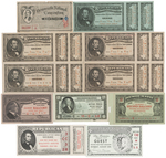 CONVENTION TICKET LOT OF 11 FROM 1904 TO 1935.