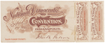 PALMER AND BUCKNER GOLD DEMOCRATS 1896 "NATIONAL DEMOCRATIC CONVENTION" TICKET.