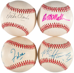 MUSICIAN & MUSIC-RELATED SIGNED BASEBALL LOT.