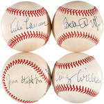 CLASSIC TV ACTRESSES SIGNED BASEBALL LOT.