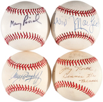 TV ACTORS & PERSONALITIES SIGNED BASEBALL LOT.