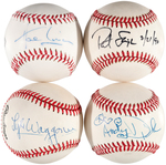 TV ACTORS & PERSONALITIES SIGNED BASEBALL LOT.