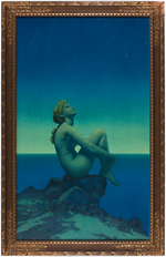 MAXFIELD PARRISH FRAMED "STARS" HOUSE OF ART PRINT.