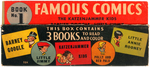 "FAMOUS COMICS" BOXED COMIC STRIP REPRINT BOOK SET.