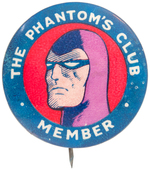 "THE PHANTOM'S CLUB/MEMBER" BEAUTIFUL AUSTRALIAN PREMIUM BUTTON.