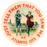 ATLANTIC CITY VERY EARLY LAPEL STUD C. 1896.