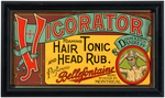 HAIR TONIC TIN ADVERTISING SIGN PAIR.