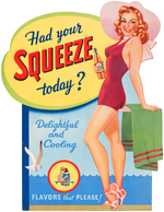 "SQUEEZE" SODA ADVERTISING STANDEE.