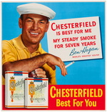 GOLFER BEN HOGAN CHESTERFIELD CIGARETTES ADVERTISING SIGN.