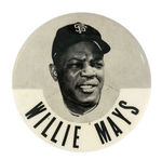 "WILLIE MAYS" SAN FRANCISCO GIANTS PORTRAIT BUTTON.