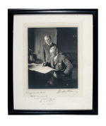 AUTOGRAPHS OF WILSON AS PRESIDENT ALONG WITH HIS SECRETARY.