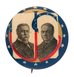 TAFT/SHERMAN "US" JUGATE BUTTON UNLISTED IN HAKE.