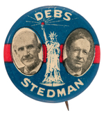 RARE DEBS/STEDMAN 1920 JUGATE BUTTON HAKE #SOC16.