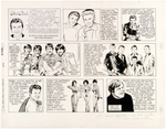 DON SHERWOOD "DICK CLARK'S ROCK ROLL AND REMEMBER" SUNDAY PAGE ORIGINAL ART LOT.