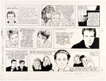 DON SHERWOOD "DICK CLARK'S ROCK ROLL AND REMEMBER" SUNDAY PAGE ORIGINAL ART LOT.