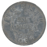 TWO PIECES OF BRYAN MONEY FROM 1896 CAMPAIGN.