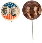 WOOLLEY/METCALFE & SWALLOW/CARROLL PROHIBITION PARTY JUGATE BUTTONS.