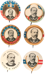 SIX 7/8" PARKER PORTRAIT BUTTONS.