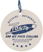 "TONTO AND HIS PINTO STALLION SCOUT" BOXED HARTLAND WITH TAG.