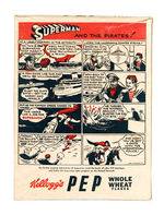 "KELLOGG'S PEP" CEREAL BOX WITH SUPERMAN CONTENT.