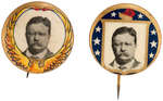 PAIR OF GRAPHIC 1912 ROOSEVELT PORTRAIT BUTTONS HAKE #179 AND #181.