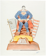 CURT SWAN ORIGINAL CONCEPT ART FOR 1970s SUPERMAN TELEPHONE.