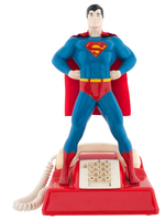 SUPERMAN TELEPHONE 1978 PUSH BUTTON MODEL BY MICROCOMMUNICATIONS.