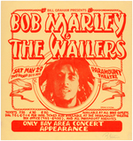 BOB MARLEY & THE WAILERS ARTIST-SIGNED 1976 CONCERT POSTER AND HISTORIC 1978 PHOTOS.