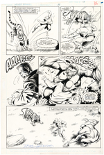 "SECRET ORIGINS" #39 COMIC BOOK PAGE ORIGINAL ART FEATURING ANIMAL MAN.