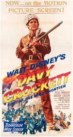 WALT DISNEY'S DAVY CROCKETT MOVIE POSTER PAIR.