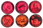 SIX 1967 INDEPENDENT SOCIALIST CLUB BUTTONS INC. HAYWOOD, DEBS, DOUGLASS AND MORE.