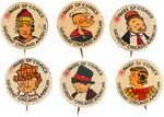 SATURDAY CHICAGO AMERICAN 1930s CHARACTER BUTTONS INCLUDING BUCK ROGERS.