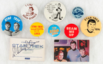 STAR TREK GROUP OF TEN BUTTONS AND BADGES C. 1974.