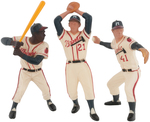 HARTLAND BASEBALL FIGURE HANK AARON/EDDIE MATTHEWS/WARREN SPAHN TRIO.