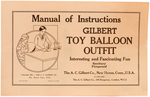 GILBERT "TOY BALLOON OUTFIT" BOXED SET.