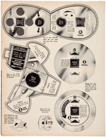 "PILLSBURY'S FARINA PRESENTS THE THREE STOOGES MOVING PICTURE MACHINE" UNASSEMBLED PREMIUM.