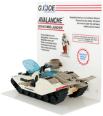 G.I. JOE AVALANCHE VEHICLE AND FIGURE DISPLAY.