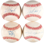 MLB ALL-STAR HITTERS SIGNED BASEBALL LOT OF EIGHT.