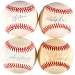 NEW YORK YANKEES SIGNED BASEBALLS LOT OF EIGHT.