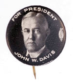 "FOR PRESIDENT JOHN W. DAVIS."