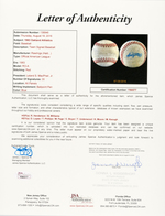 TORONTO BLUE JAYS & OAKLAND A'S TEAM SIGNED BASEBALLS LOT OF TWO.