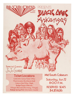 BLACK OAK ARKANSAS "HIGH ON THE HOG" 1974 CONCERT POSTER.