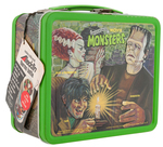 "UNIVERSAL'S MOVIE MONSTERS" UNUSED METAL LUNCHBOX WITH THERMOS.